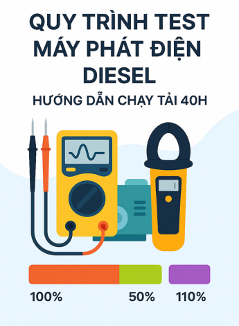 Quy trình test máy phát điện Diesel chuẩn T&C: Hướng dẫn chạy tải 40h