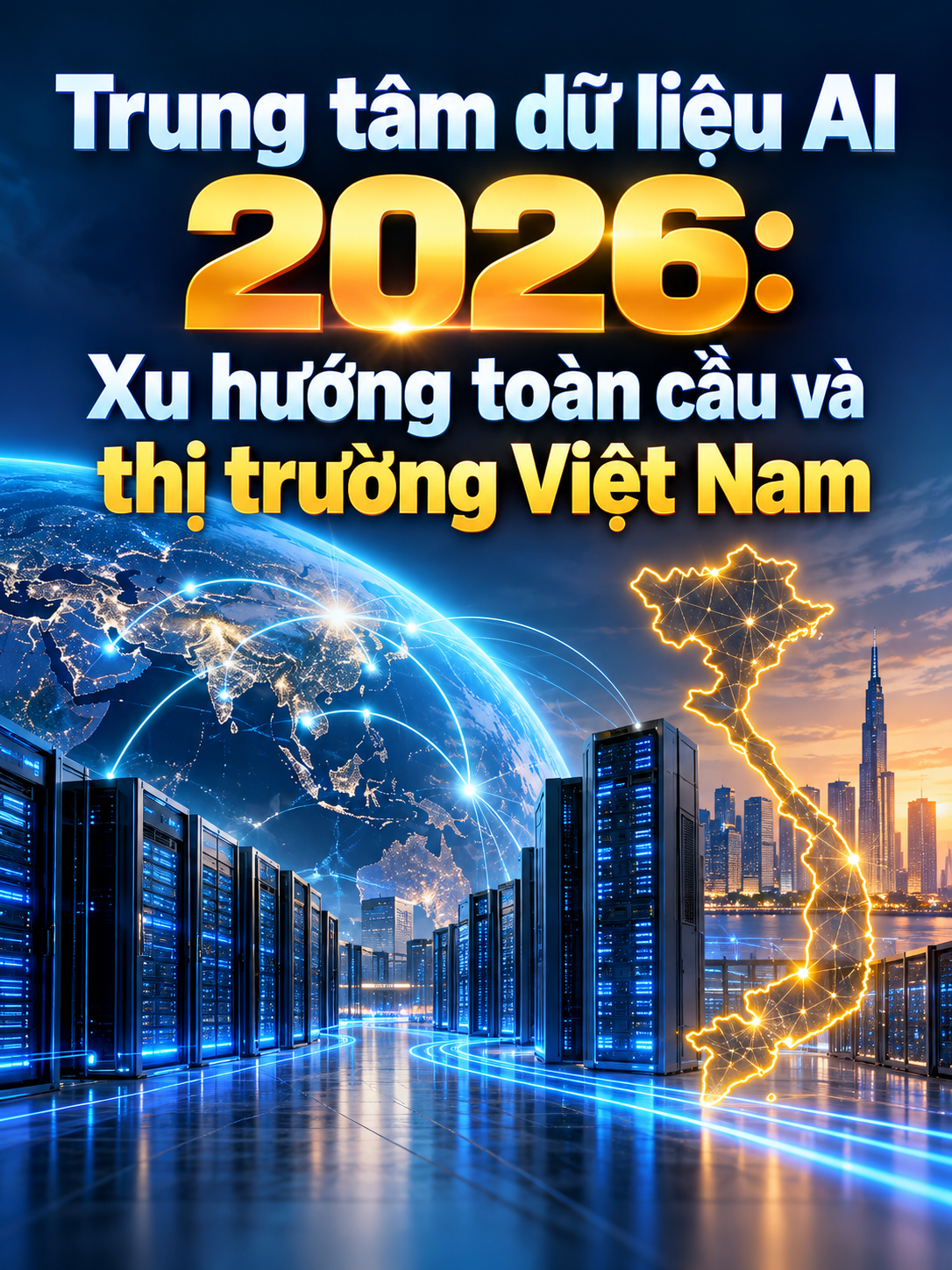 Trung tâm dữ liệu AI 2026: Xu hướng toàn cầu và thị trường Việt Nam