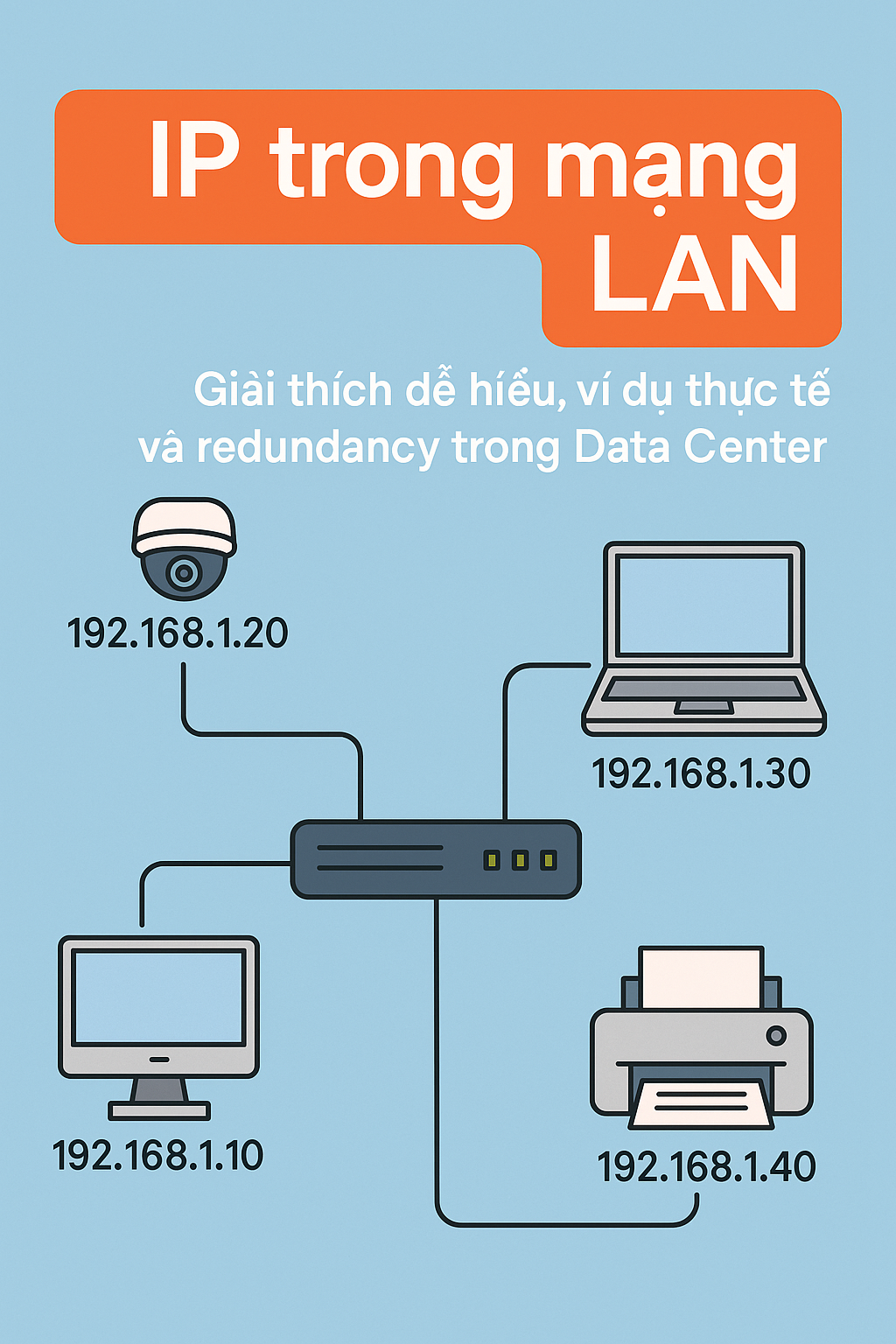 IP trong mạng LAN: Giải thích dễ hiểu và redundancy trong Data Center