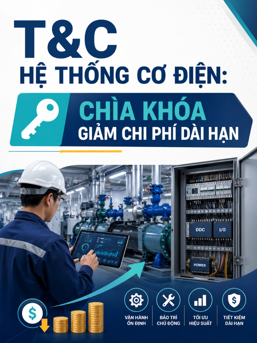 T&C Hệ Thống Cơ Điện: Chìa Khóa Giảm Chi Phí Bảo Trì Dài Hạn