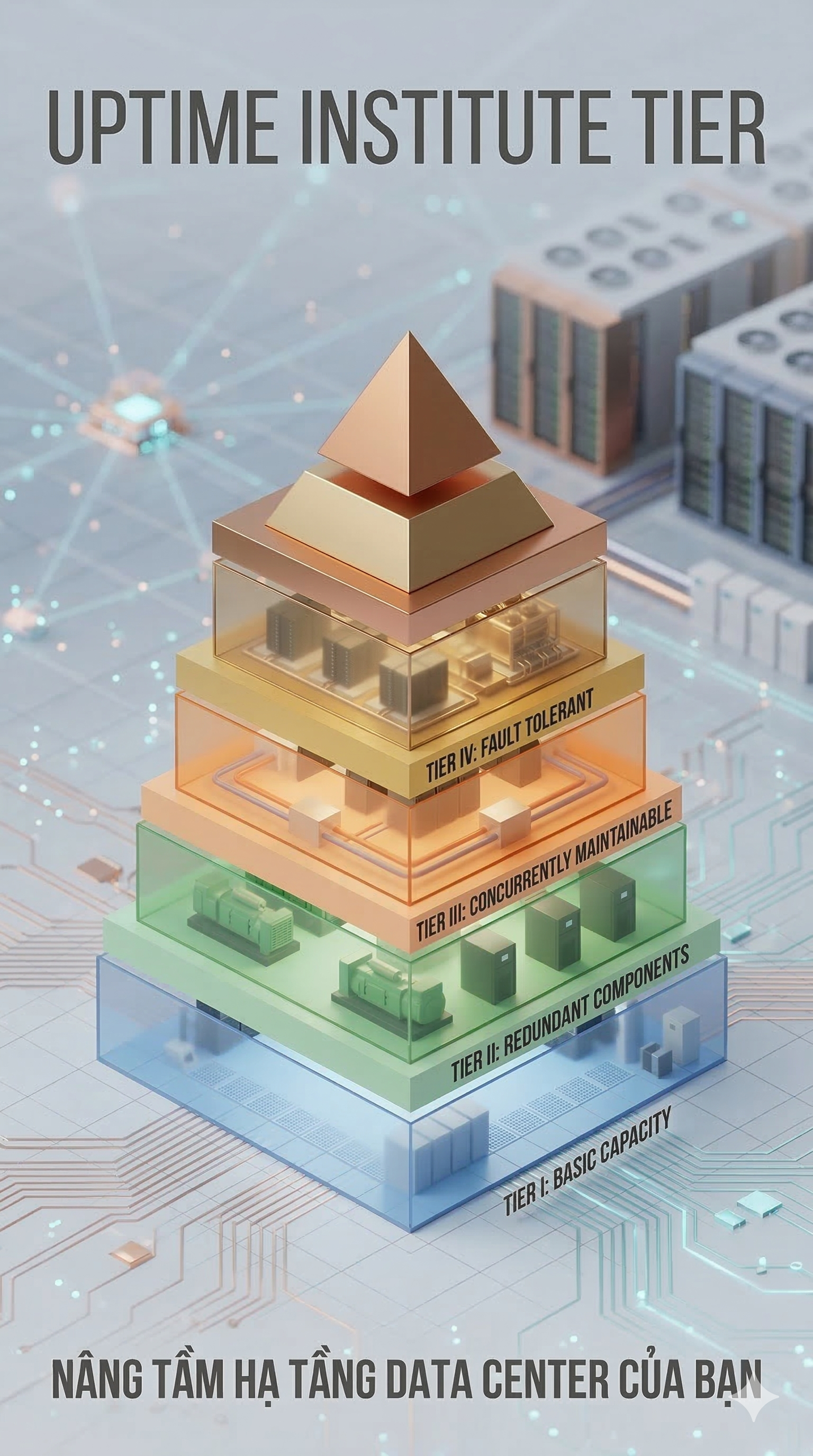 Uptime Institute Tier: Tiêu chuẩn Vàng trong Hạ tầng Data Center